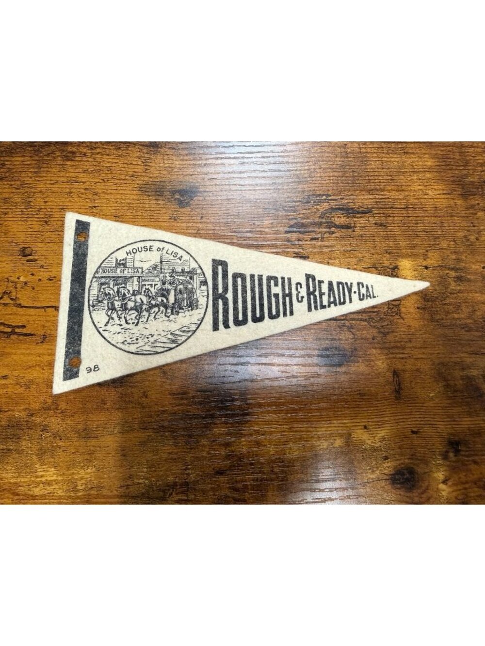 Vintage Rough and Ready Califronia mini pennant